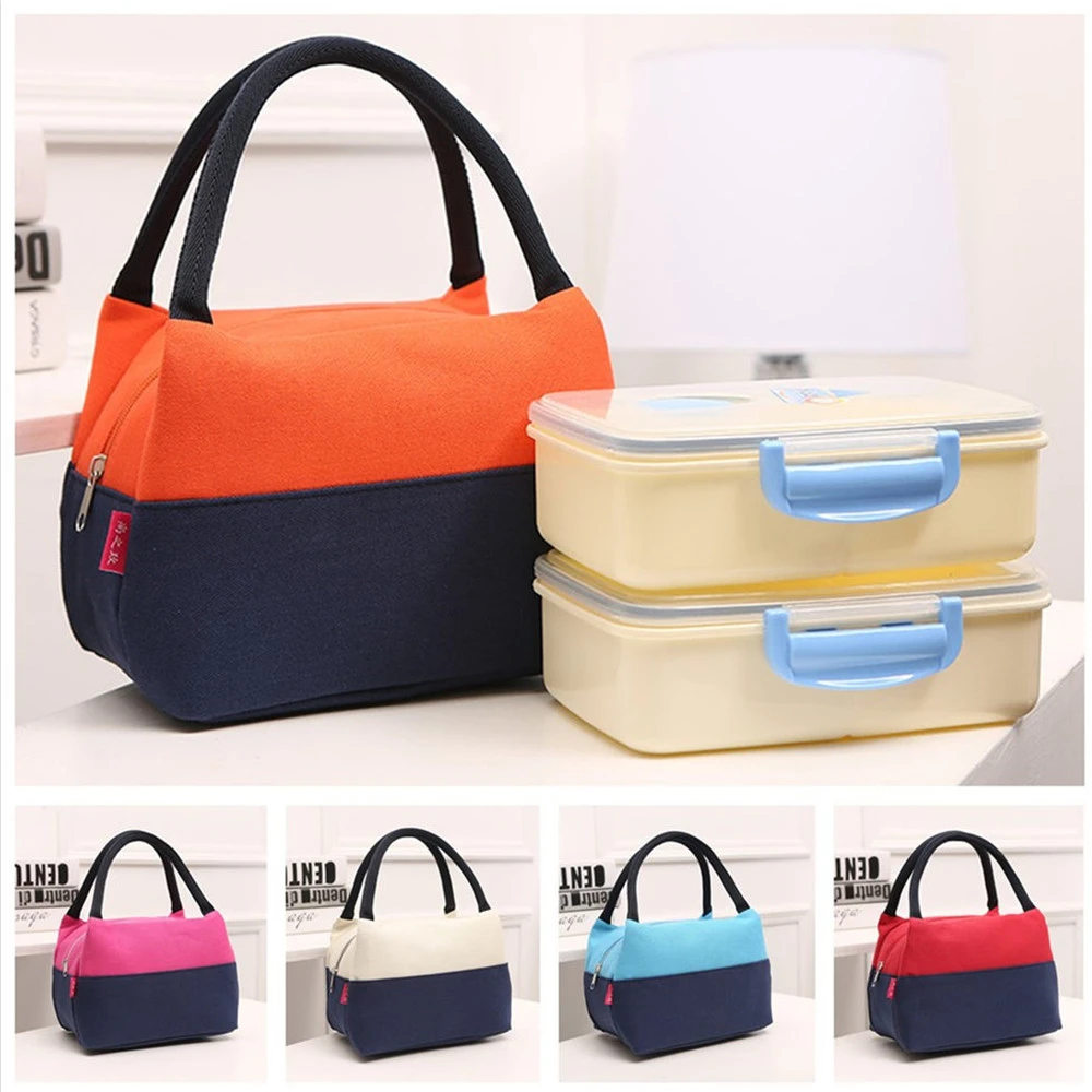 Симпатичная Портативная сумка для еды парусиновая еда девочек школьников женщин
