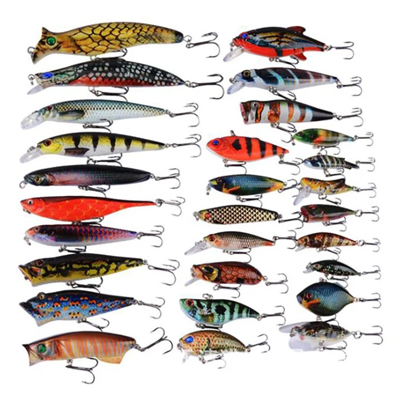 

28 шт. набор смешанных рыболовных приманок воблер крэнкбейты свимбейт искусственная Рыболовная Снасть для карпа