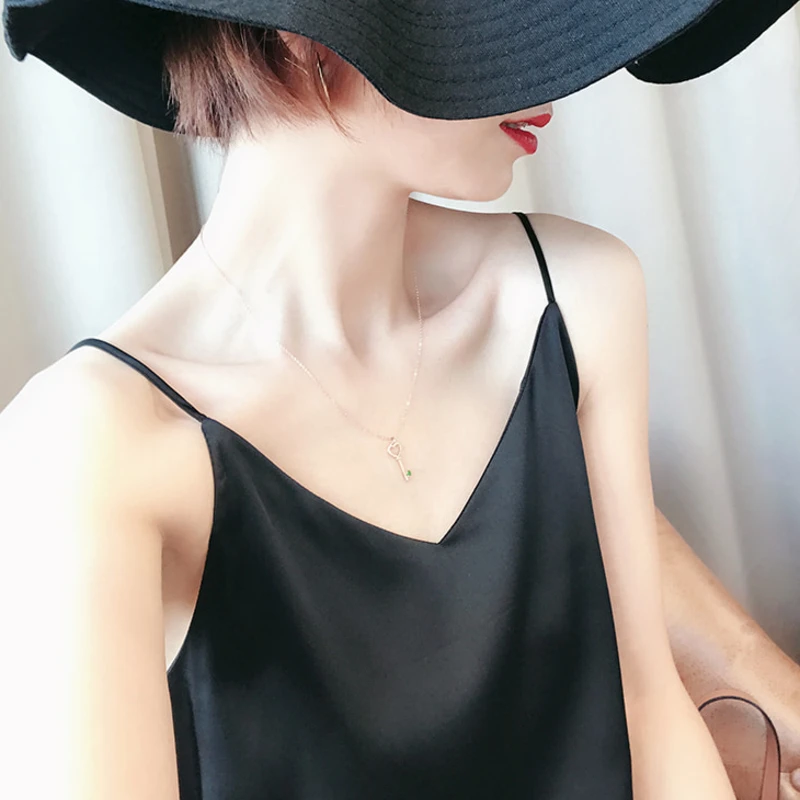 Однотонный Повседневный Топ без рукавов с v-образным вырезом женский жилет