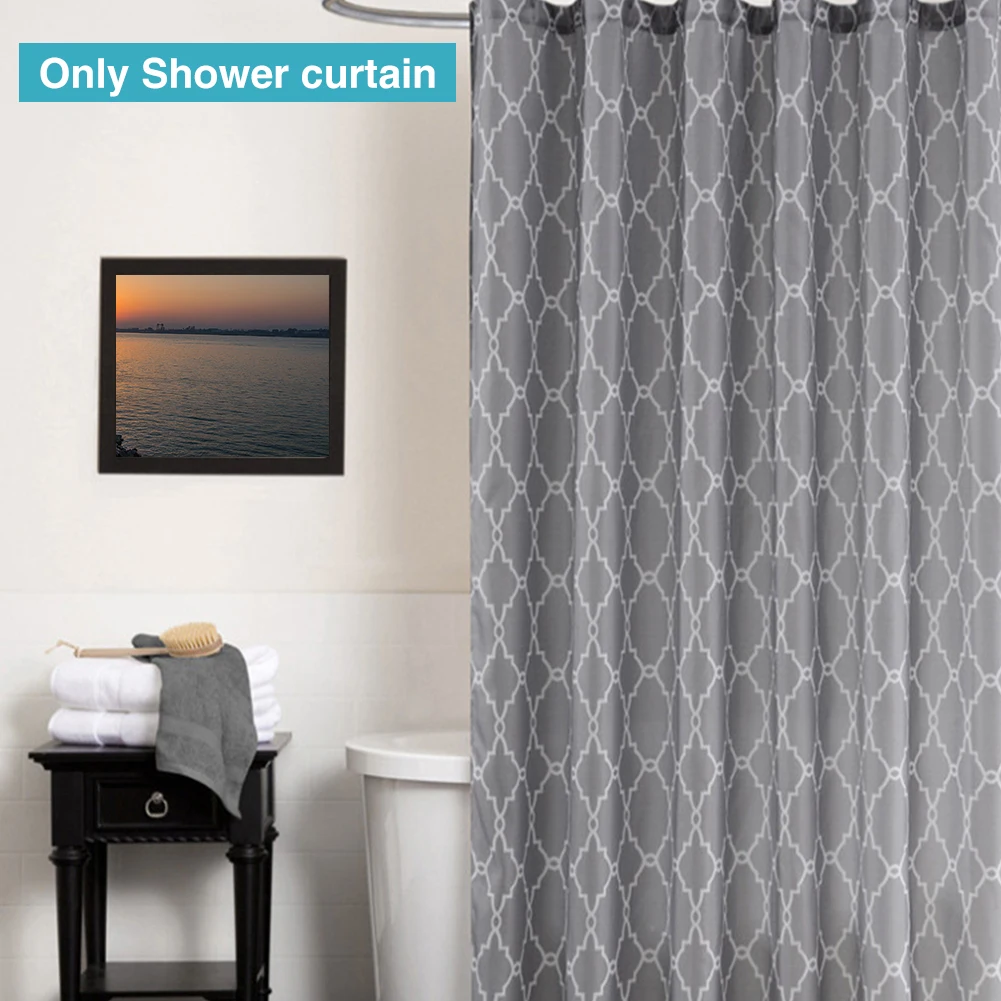 

Fabric Waterproof For Bathroom School Dormitory Thickened Hotel With 12 Hooks Machine Washable Shower Curtain Home Decor