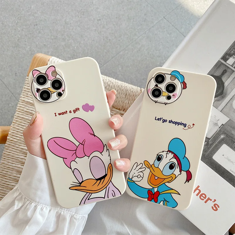 

Disney Donald Daisy Cute Mobile phone case for iPhone 7/8 plus x/xs xr xsmax 11 pro max 12pro max 12mini Couples cell phone case