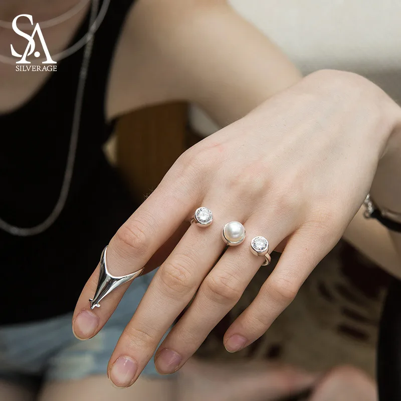 Женские кольца на пальцы SA SILVERAGE свадебные наборы из стерлингового серебра 925