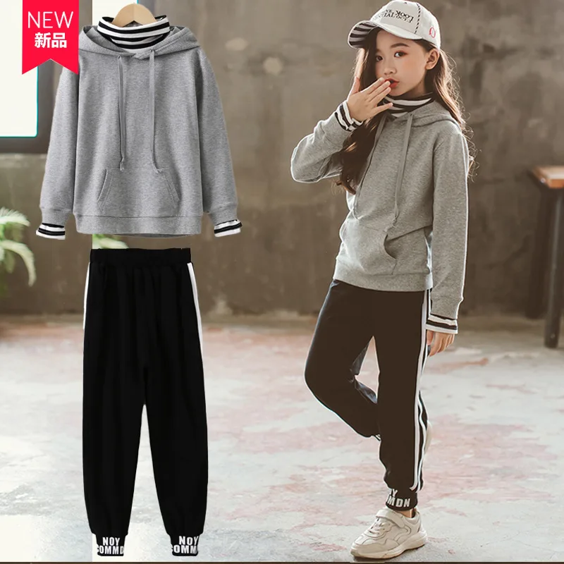 

spring and autumn baby clothing suit children birthday suit boys and girls sportswear children's top + pants 2 pieces 4-14 years