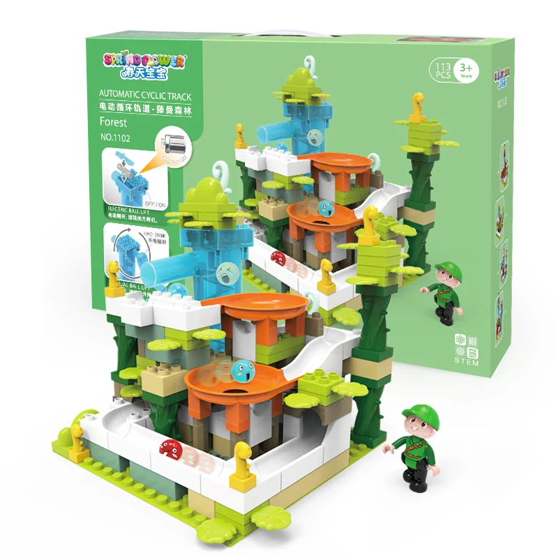 105 шт. Marble Racing Run DIY лабиринт шарики строительные блоки Совместимые Lepining Duploed