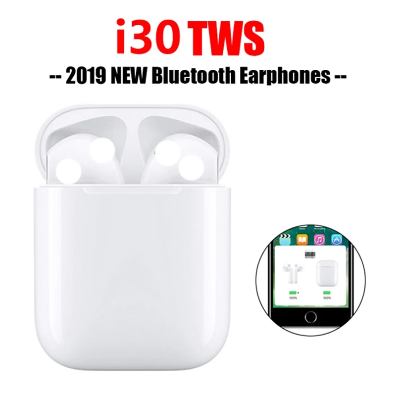 i30TWS only I30 TWS Bluetooth наушники Hifi Bass pop up беспроводные наушники спортивные наушники беспроводные сенсорное управление Стерео гарнитура pk i60 i80 - Цвет: i30TWS only