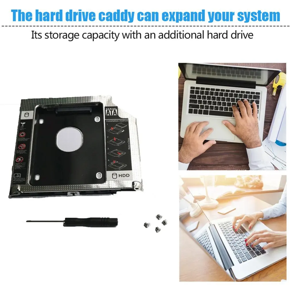 

2nd 9.5mm SATA HDD SSD Hard Drive Caddy Bay for MacBook Pro 13\" 15\" 17\"