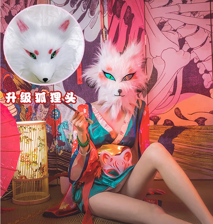 Женский костюм-кимоно в стиле аниме с героями мультфильмов