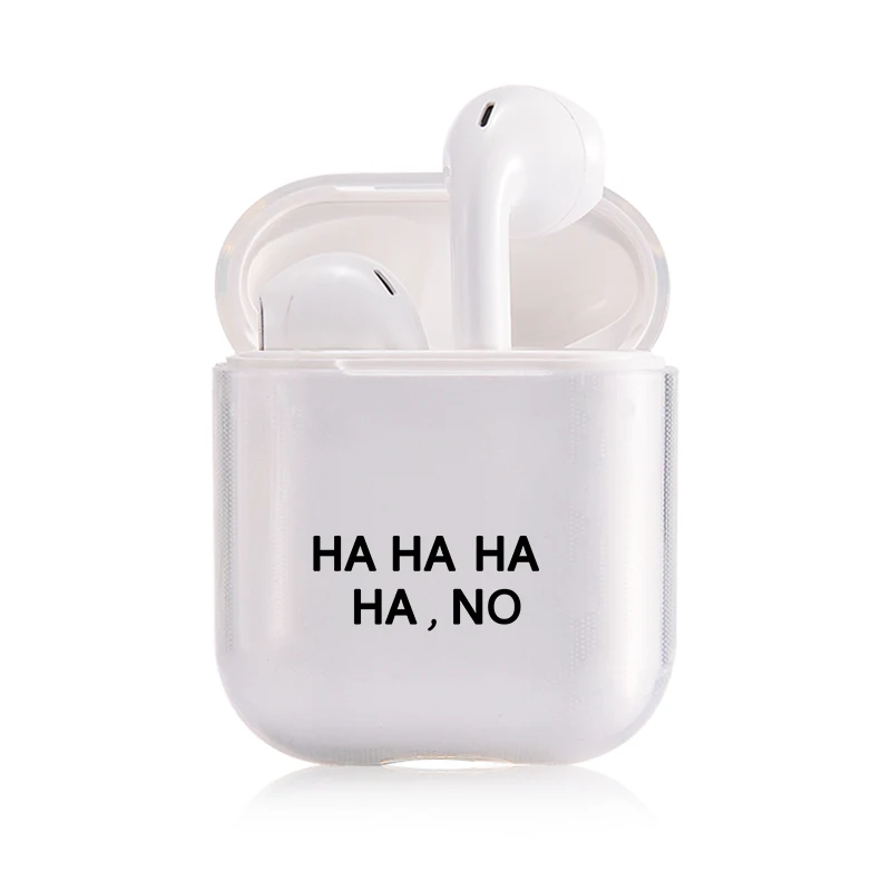 Беспроводной чехол Airpods с надписью Love Heart Rainbow Red Letter, защитный прозрачный чехол для наушников, классный портативный милый чехол для наушников