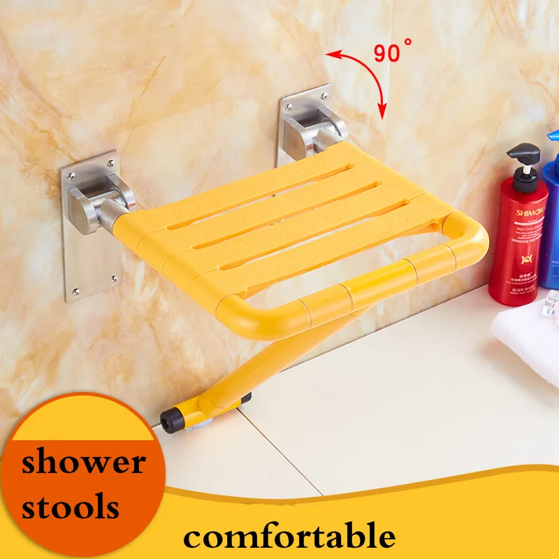 

Shower Stools Bathroom Foldable Chair Anti-skid Toilet Stool Wall-mounted Chairs Stools Bath Wall Chair bath shower chair