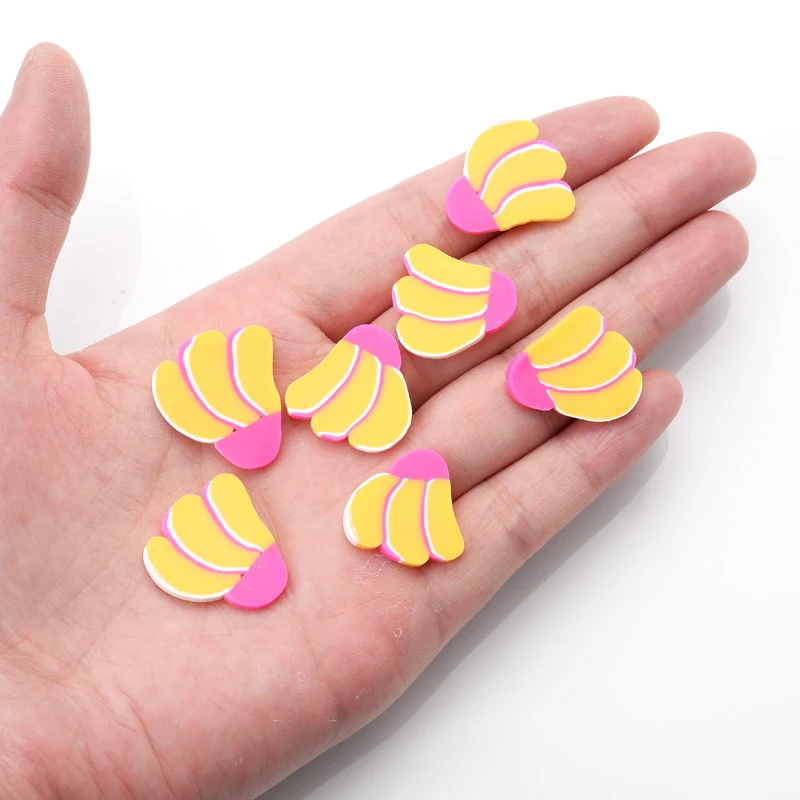 Бусины из глины в форме желтых фруктов 30 шт. 20 мм бусины для подвесок полимерной