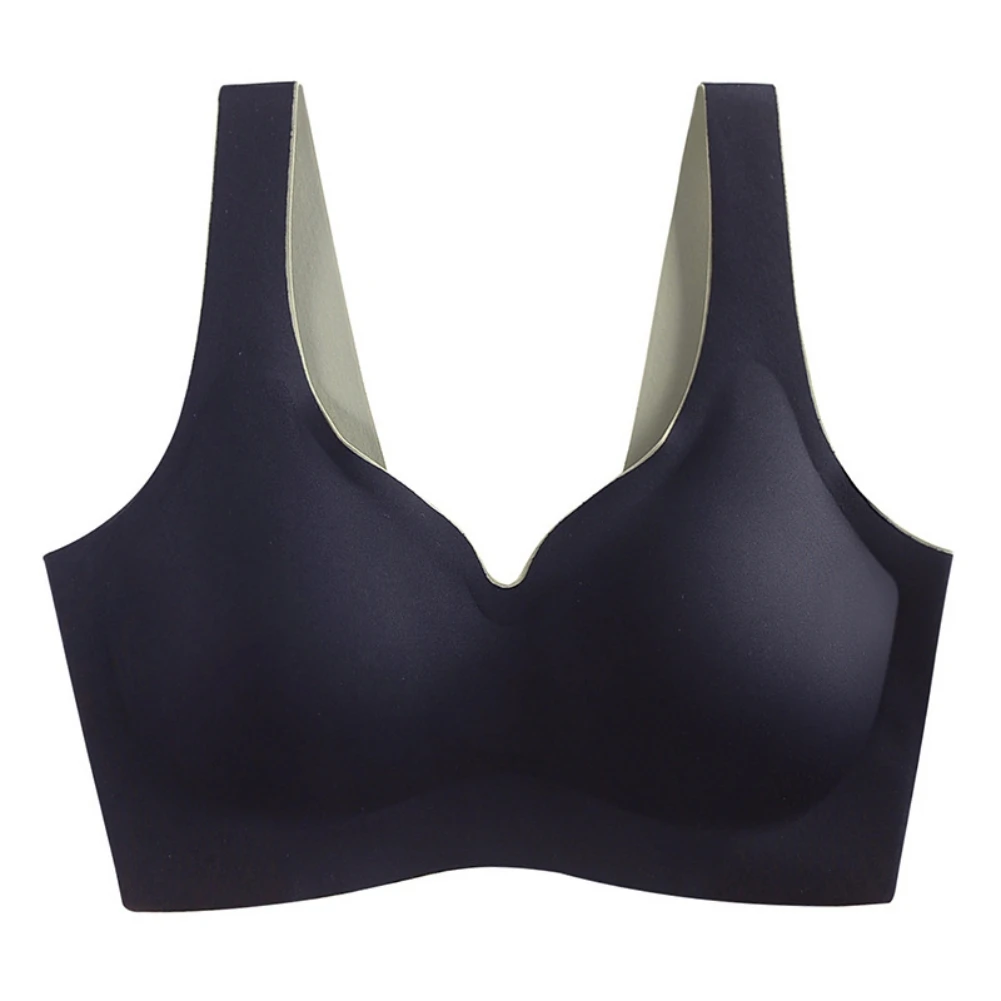 

Women Latex Comfort Gathers Underwear Shock-Proof Pad Seamless Cooling Push Up Bras New Arrival