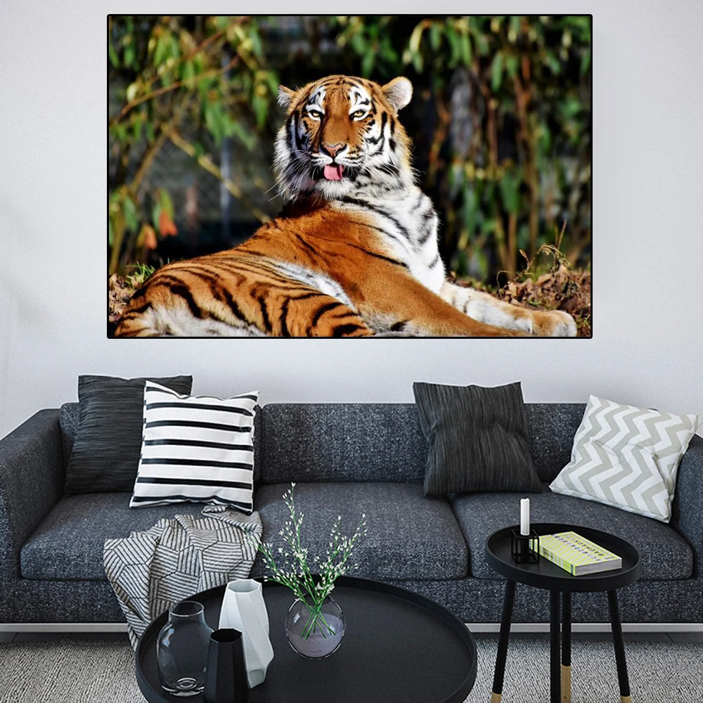

Fierce Animals Canvas Posters and Prints Decor Modern Tiger Lion Leopard Jungle Wildlife Animals Canvas Painting Pictures