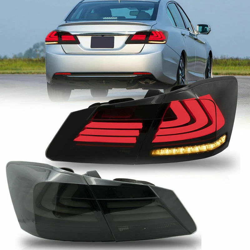

12V LED Tail Lights Assembly For Honda Accord 2013 2014 2015 Tail Lamps With Dynamic Turning Lights Brake Reverse lights