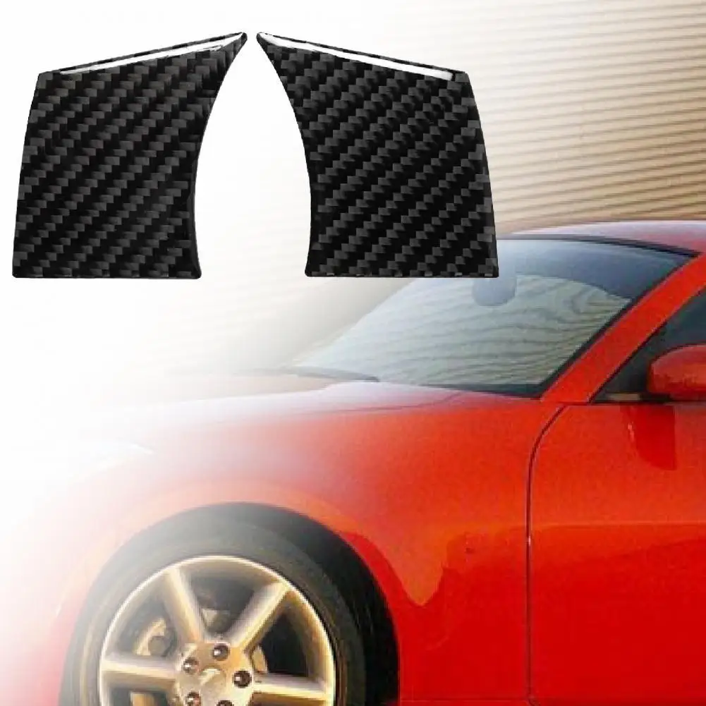 

Carbon Fiber 2Pcs Decoration for Nissan 350Z Anti-scratch Steering Wheel Button Cover Practical Trim Frame Sticker for Nissan 35