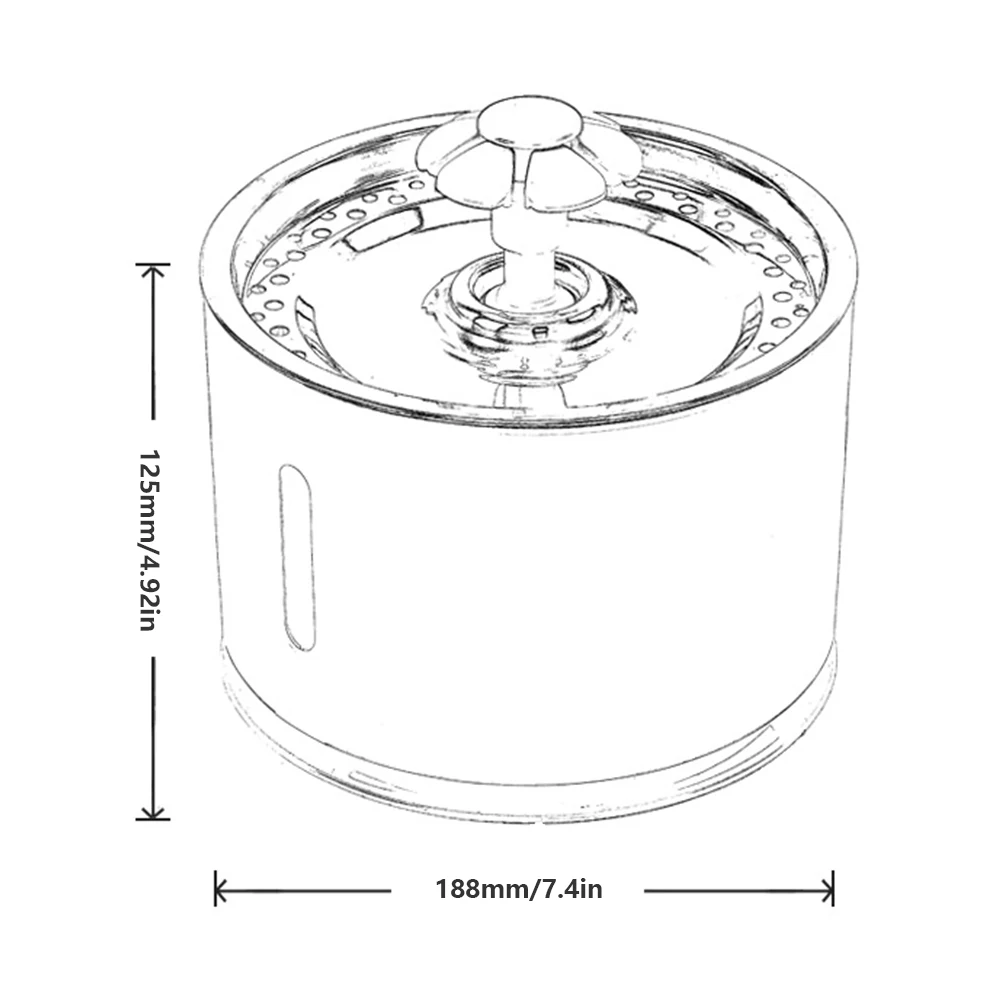 

2.4L Automatic Pet Cat Water Fountain Ultra Quiet USB Dog Drinking Fountain Drinker Feeder Bowl Pet Drinking Fountain Dispenser