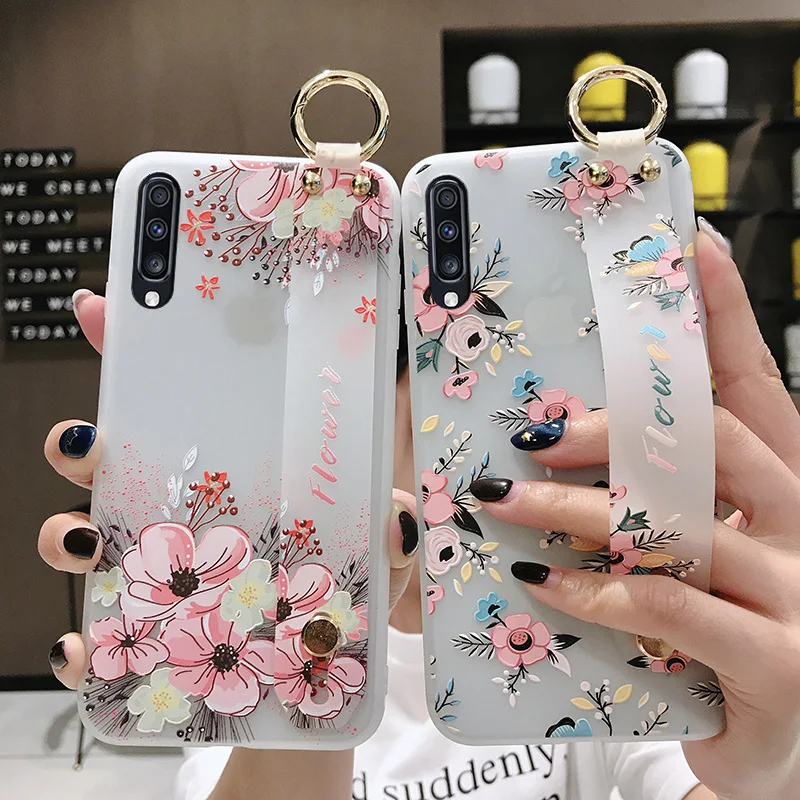 SoCouple ремешок чехол для samsung Galaxy S9 S8 S10 плюс S10e Note 8, 9, 10, плюс A40 A50 A70 A20 A10 A30 чехол для телефона из ТПУ с принтом держатель чехол