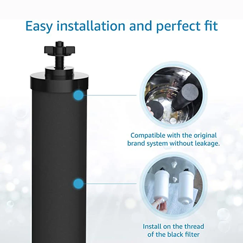 Запасной черный очищающий элемент Berkey BB9-2 фильтр для воды совместимый с системой