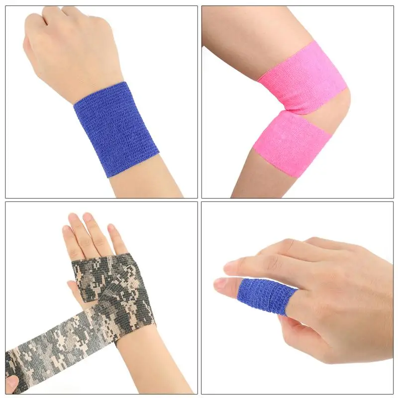 

Elastic Bandage Self Adhesive Colorful Sport Tape Elastoplast Emergency Muscle Tape Knee Support First Aid Tool Body Building