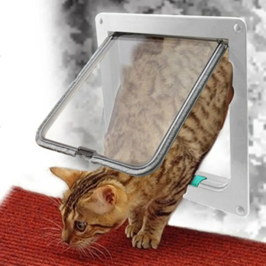 

1 Pcs Pet Cat Dog Door Hole Controllable Direction Pet Door ABS Pet Nest Cage Easy To Install Pet Supplies