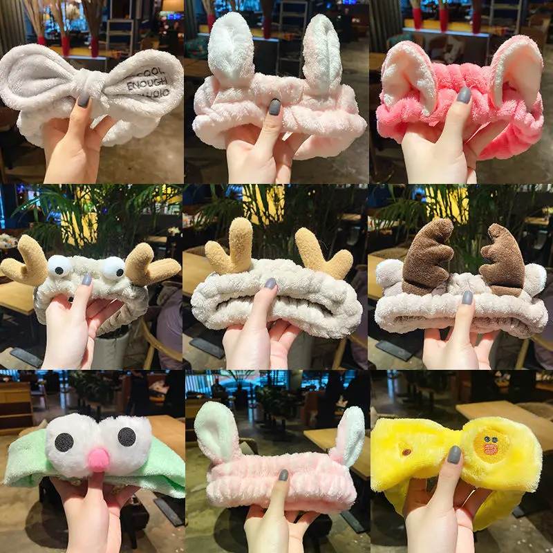 

Hairband Women Washing Face Tied Headgear Korea Cute Hairpin Headwear Makeup Mask Hair Accessories Sweet Simple Hairband
