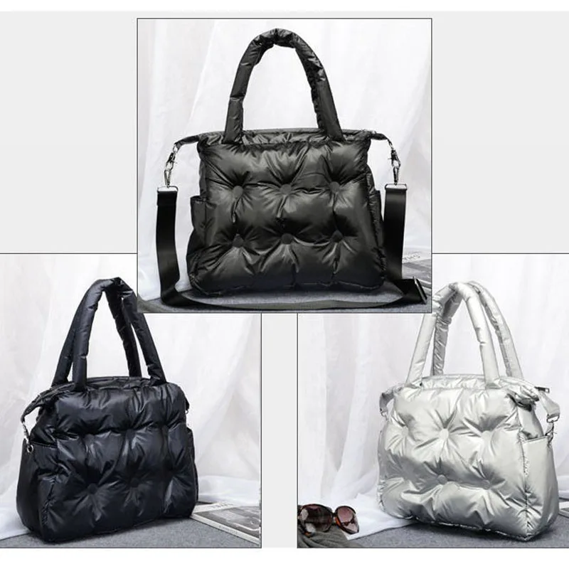 Женская сумка с перьями Повседневная через плечо хлопковой подкладкой зима 2019 |