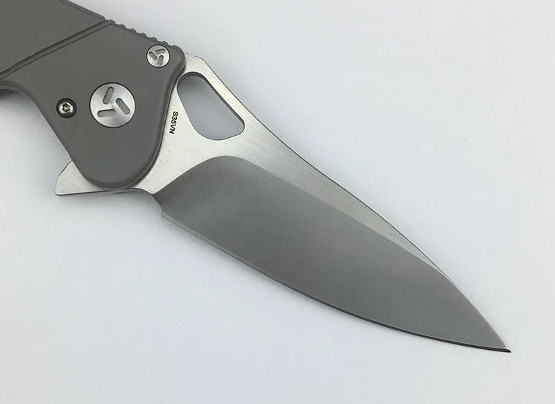 LEMIFSHE Maker 3 керамические шарикоподшипники раскладушка складной нож S35vn TC4 титановая ручка Походный карманный нож для охоты инструмент