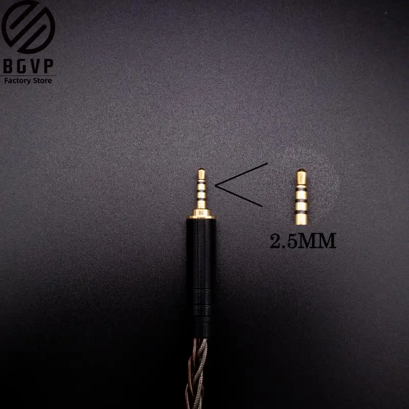 2.5mm balanced BGVP 6N OCC+ plata seda кабель hatibrido 2,5 мм 3,5 мм 4,4 мм DIY кабель MMCX межкамбийные Hifi кабель DM7 - Цвет: 2.5mm balanced