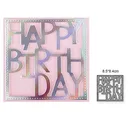 трафареты штампы для скрапбукинга Рамка с надписью Happy Birthday ADY, новинка 2021, металлические пресс-формы для рукоделия, скрапбукинга и изготовления открыток, декоративные штампованные штампы для тиснения