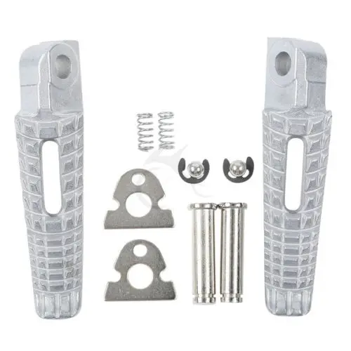 

Motorcycle Rear Passenger Foot Pegs For Suzuki GSXR GSX-R 600 750 2008-2010 Matt Black Silver NEW