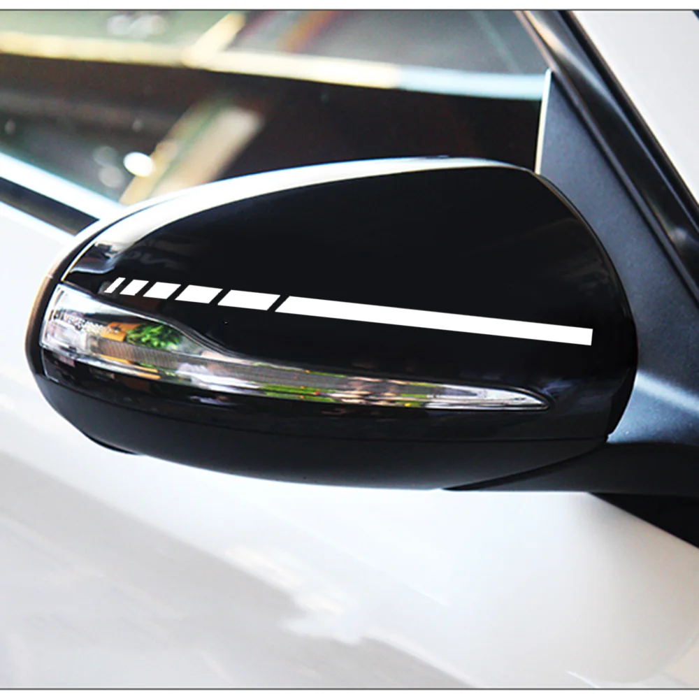 4 шт./компл. Автомобильная наклейка на зеркало заднего вида боковая полоса