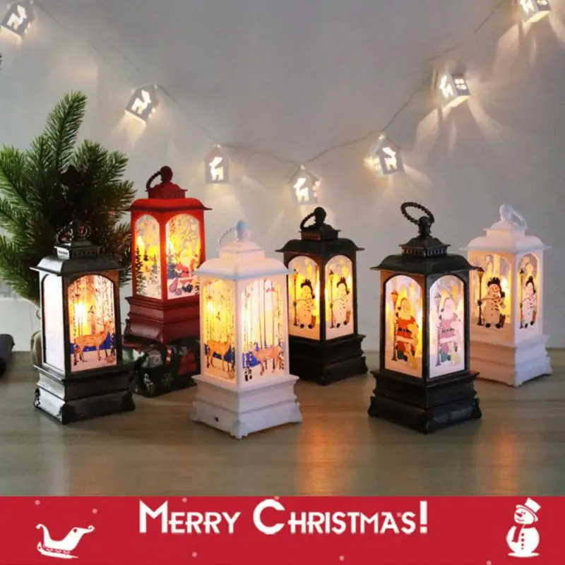 

Santa Claus Snowman Lantern Light Ornament Christmas Night Light Christmas Party Decorations For Home Navidad 2021 Kids Gift