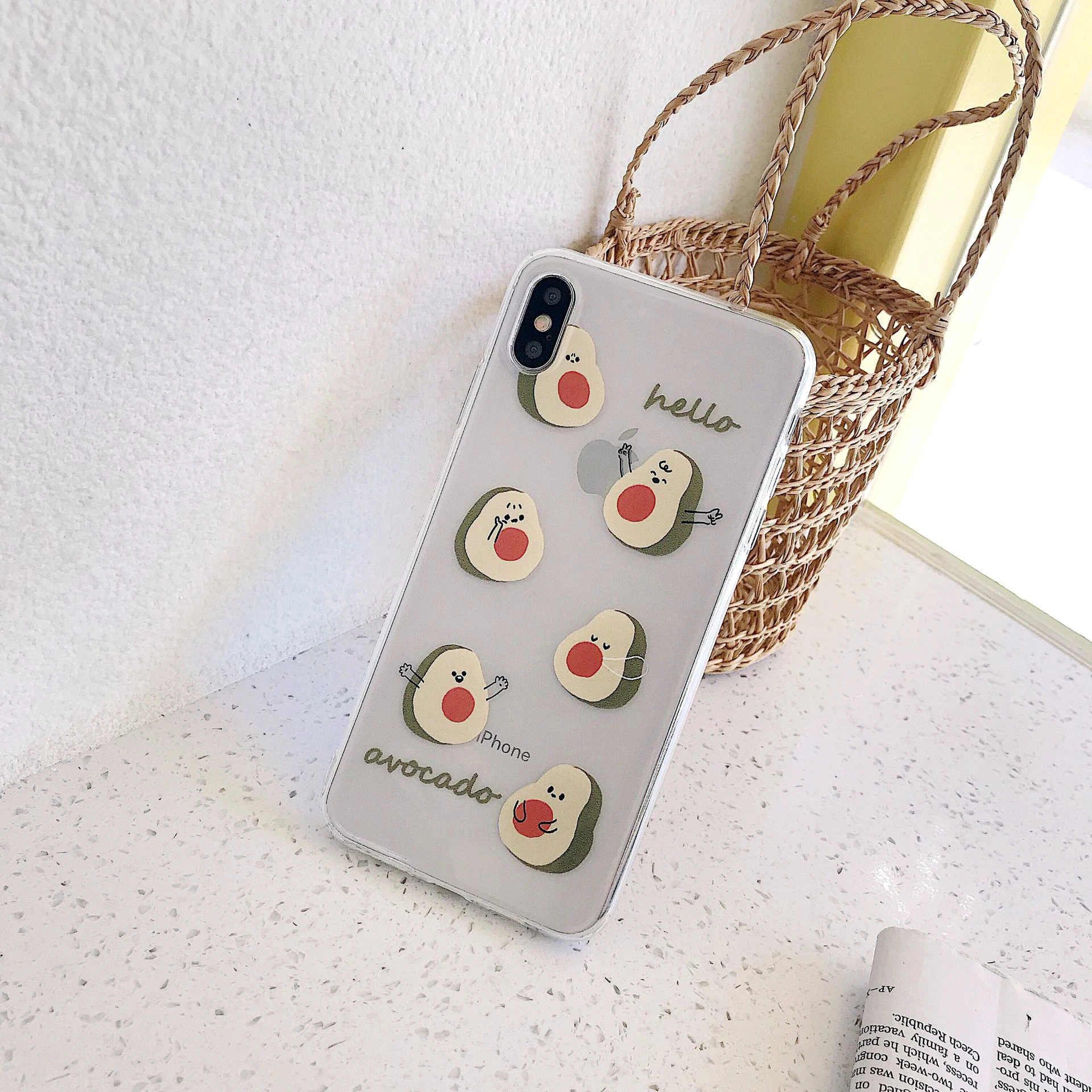 Transparent Cute Cartoon Fitted Case For iphone7 6 6s 8 Plus Fundas Apple iPhone Xr X XS Max 7 Phone Back Cover |