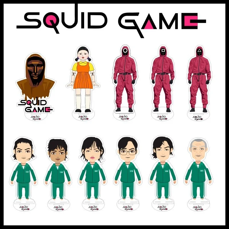 

Korean combination K-POP squid game Acrylic frame model doll ornaments Park Hae-soo Lee Jung-jae's surroundings Cosplay gifts