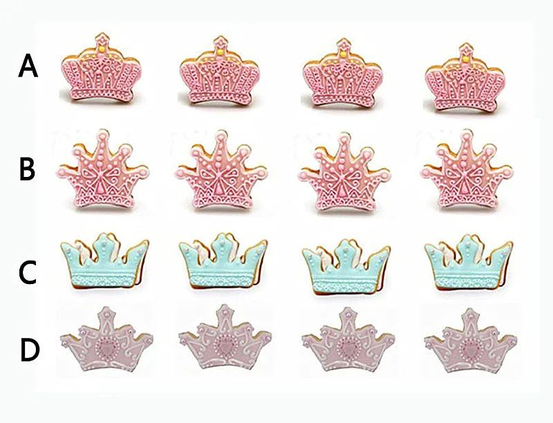 Royal Crown Icing Set Stamp Mold Pancake Biscuit Cookie Cutter Kitchen Tools Stainless Steel Discount Coupon Baking Fondant | Дом и сад
