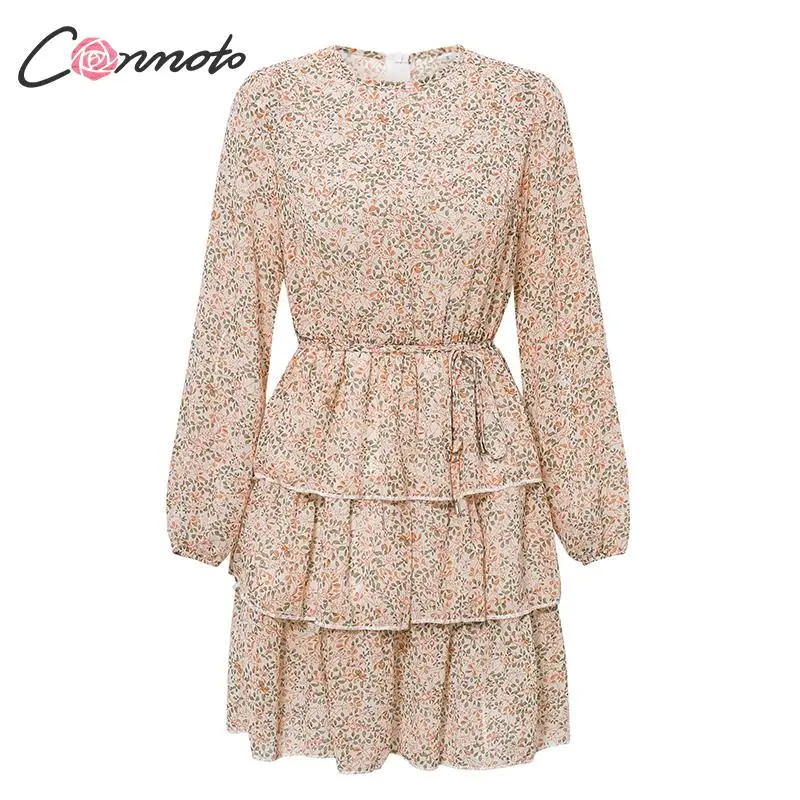 Conmoto элегантное вечернее платье с оборками женское длинным рукавом Осень зима 2019