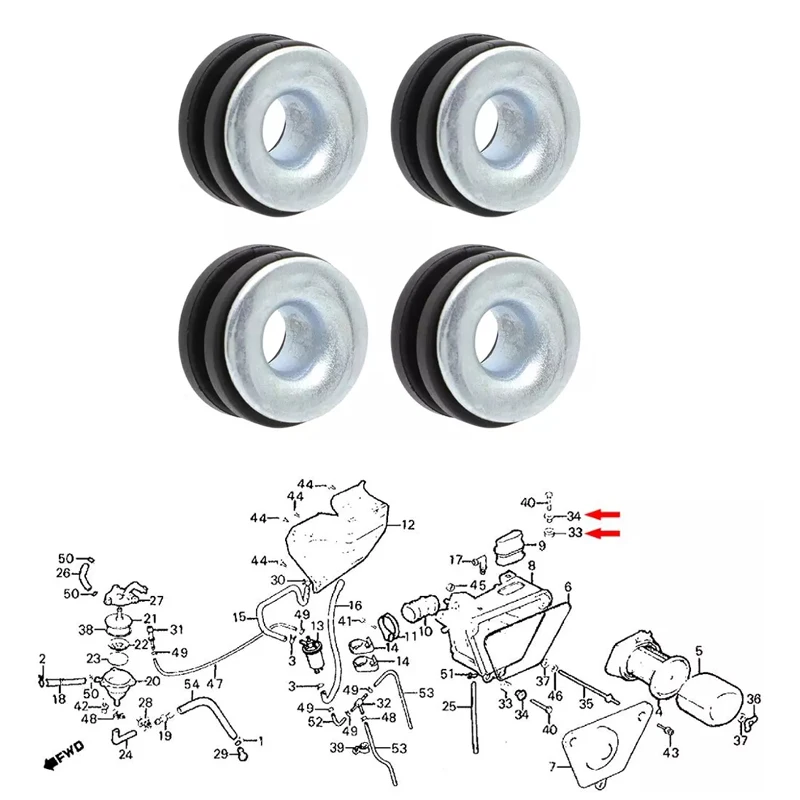 

For Honda XL100 XL125 XL350 XL500 Fender Mount 61103-357-000 Rubber Grommets CR250M XL250 CR125 ATV CR250M CR125M MR250 MT250