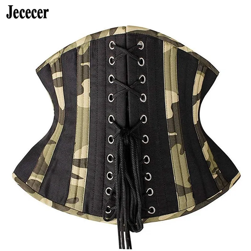24 Double Steel Boned Waist Trainer Girdles Underbust Corsets New Camouflage Bustier Plus Size Corset Belts | Женская одежда