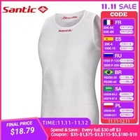 santic mens base layer sleeveless top quick dry cycling undershirt mtb bike vests compression bicycle sport clothing asian size