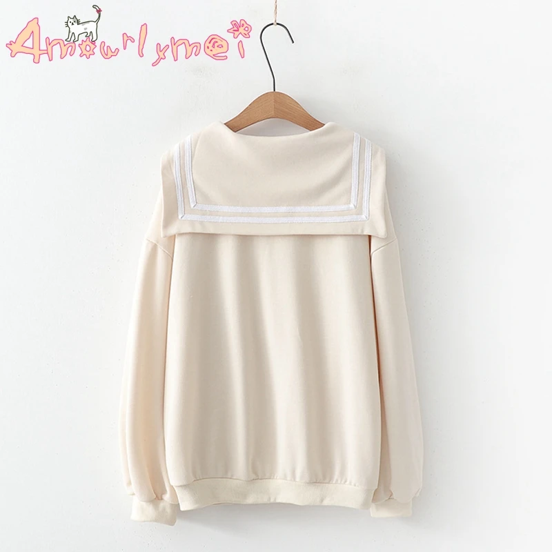 Осенняя Женская куртка в японском стиле преппи милое хлопковое пальто девушки