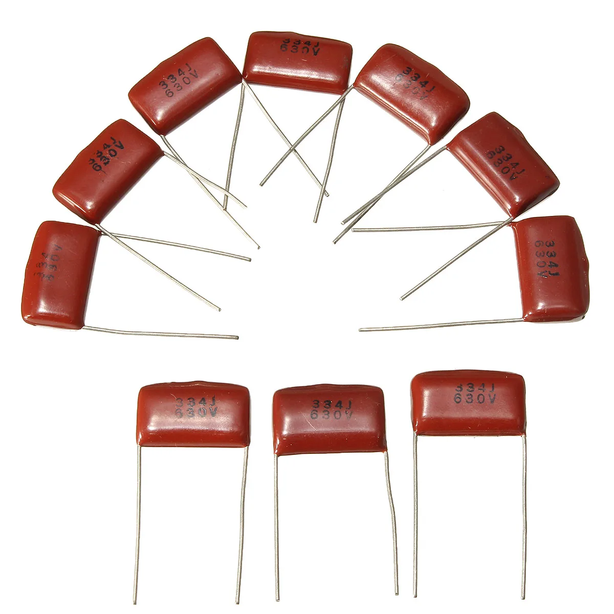 200pcs 630v metal film capacitors assortment kit 0 001uf2 2uf 25 value high frequency passive component film capacitor free global shipping