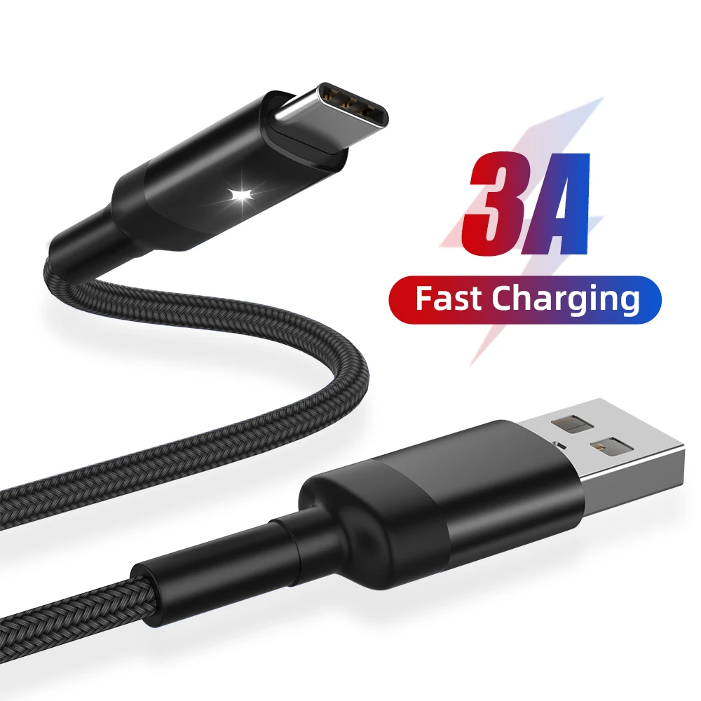 Кабель USB type C Micro кабель для samsung S10 S9 huawei быстрое зарядное устройство зарядки