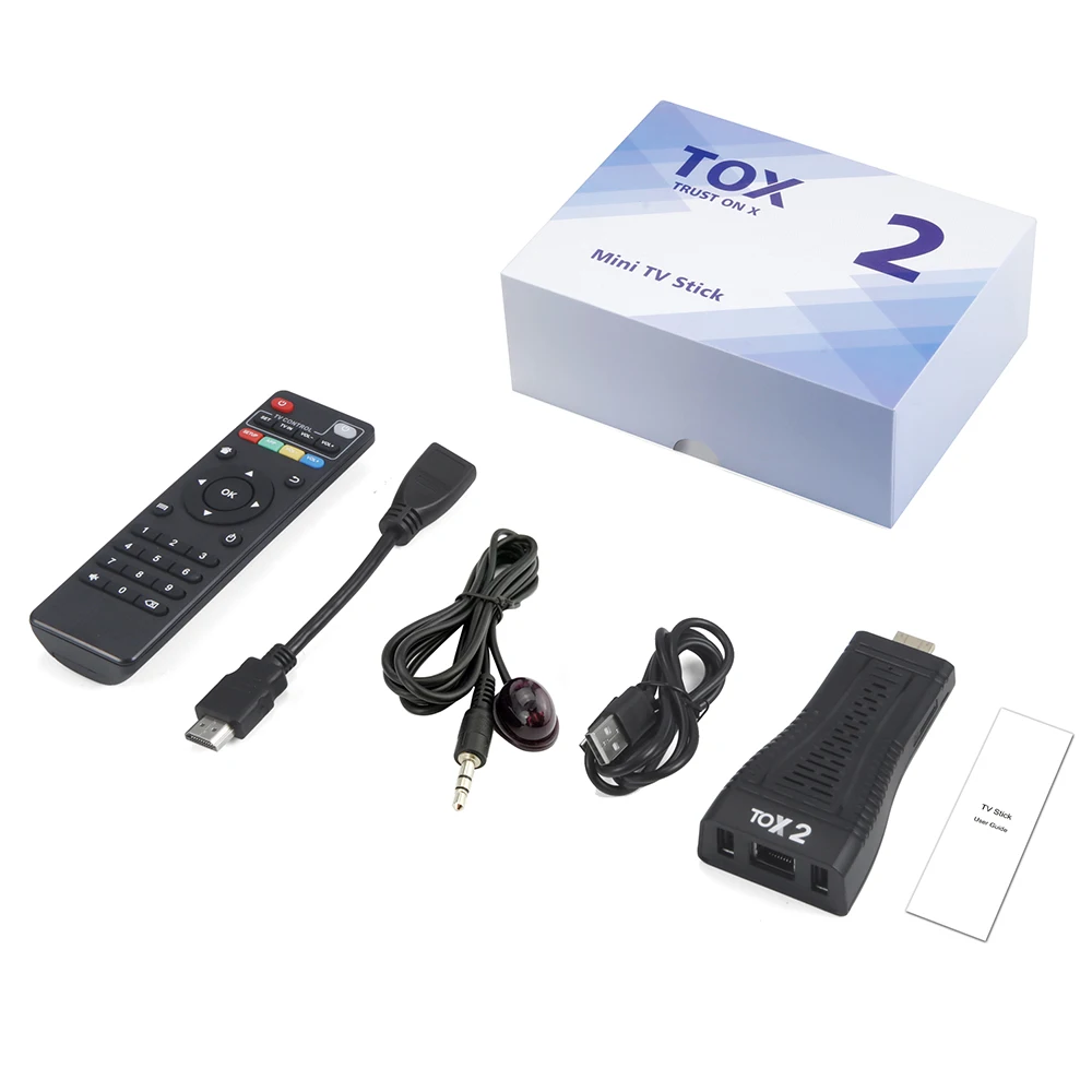 Android 10.0 TV Box TOX2 TV Stick With 100M LAN Quad Core 2.4G 5G Dual Wifi BT5.0 4K DDR4 2GB Smart Media Player TOX TV Dongle images - 6