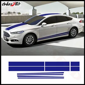 Автомобильный Стайлинг крышка капот двигателя капот Декор Наклейка спортивные полосы наклейки Авто голова виниловые наклейки для Mondeo MK3 MK4 MK5