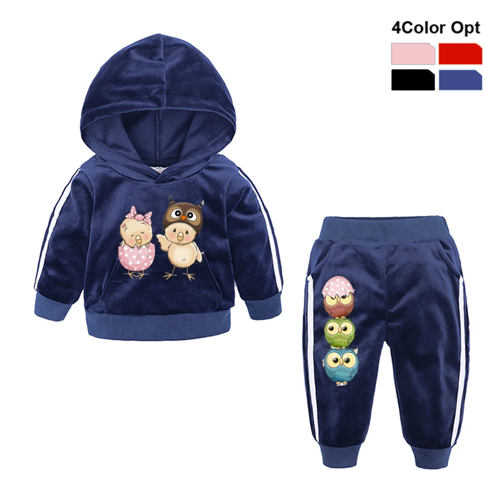 Спортивные костюмы для мальчиков и девочек Дети с капюшоном Толстовка свитер