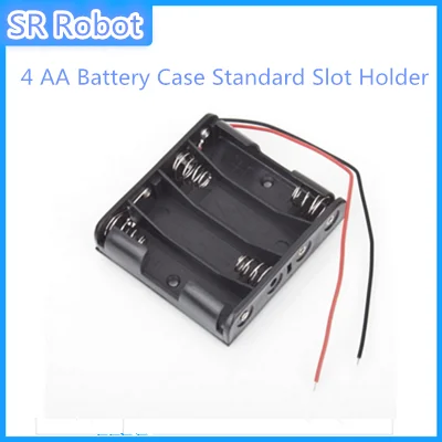 

4 AA Battery Case Standard Slot Holder Case Battery Box For 4 Packs AA 2A Batteries Stack 6V Power Supply For Arduino DIY Robot