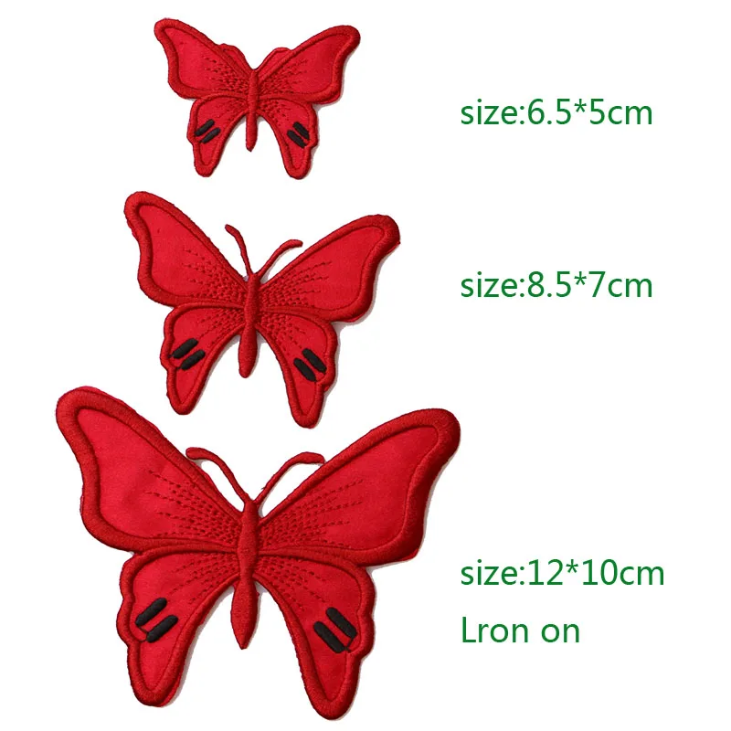 Набор из 3 предметов красочная вышитая наклейка в виде бабочки для одежды сделай