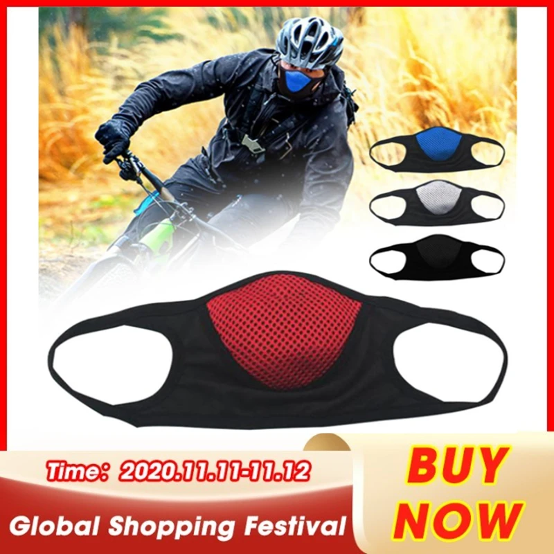 Спортивная маска для лица с фильтром активированным углем бега велоспорта езды