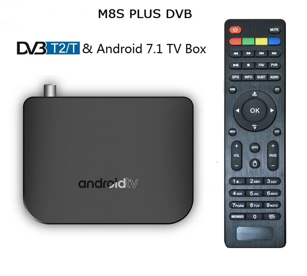 DVB T2/T Android tv Box Amlogic S905D четырехъядерный 1 ГБ 8 1080p 4K 30fps Youtube Google Play Store MECOOL M8S PLUS