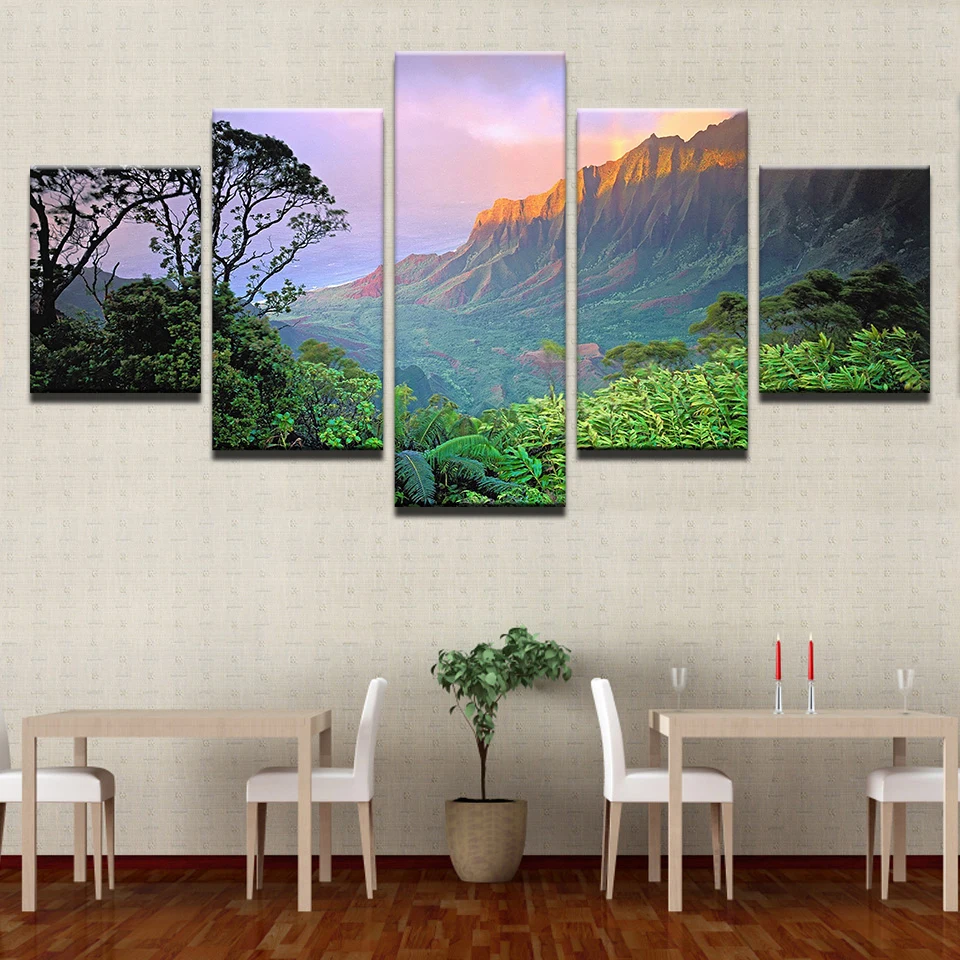 Картина на холсте для гостиной 5 шт. | Живопись и каллиграфия