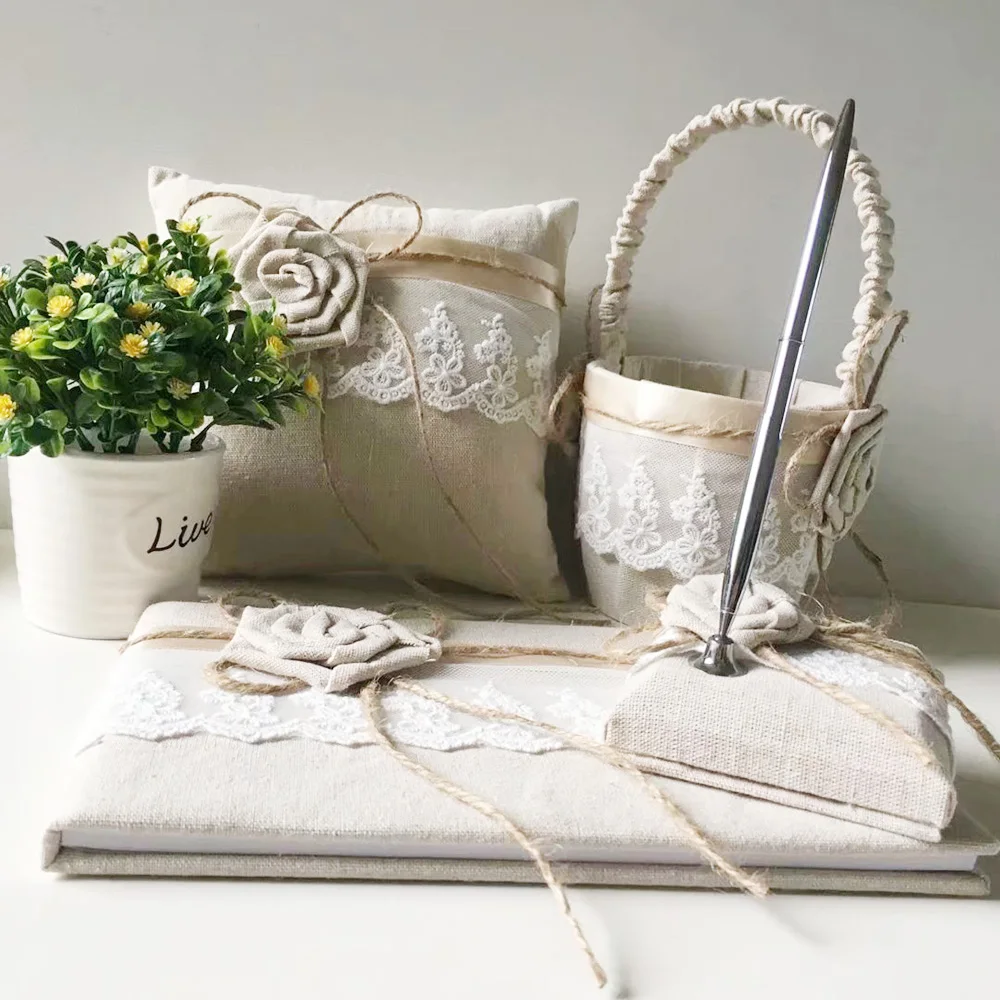 Гостевая книга ручка держатель Серебряная для девочек в цветочек корзинка